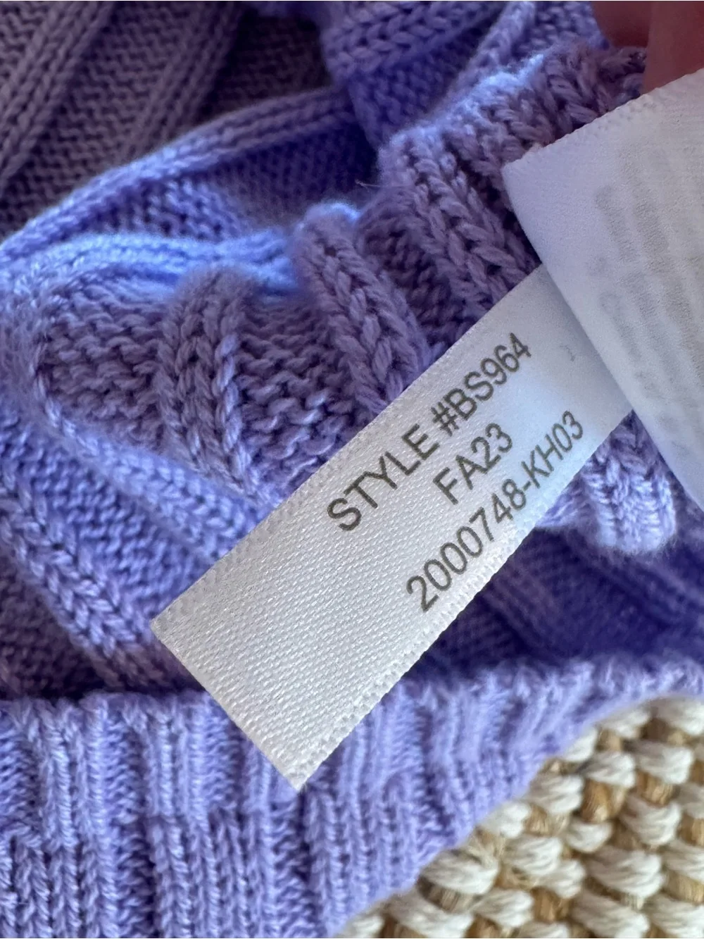 J. Crew Cotton-blend short-sleeve turtleneck sweater Hampton Purple size large